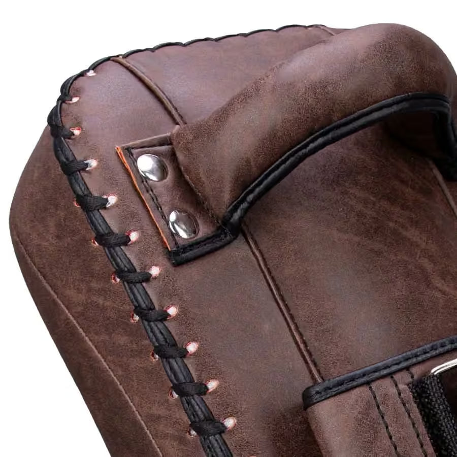 Vintage Brown Muay Thai Kick Pads | Thai Pads for MMA, Kickboxing & Striking