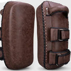 Vintage Brown Muay Thai Kick Pads | Thai Pads for MMA, Kickboxing & Striking