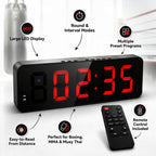 LED Digital Boxing Timer | Round Interval Workout Clock for Boxing, MMA, Muay Thai & Fitness