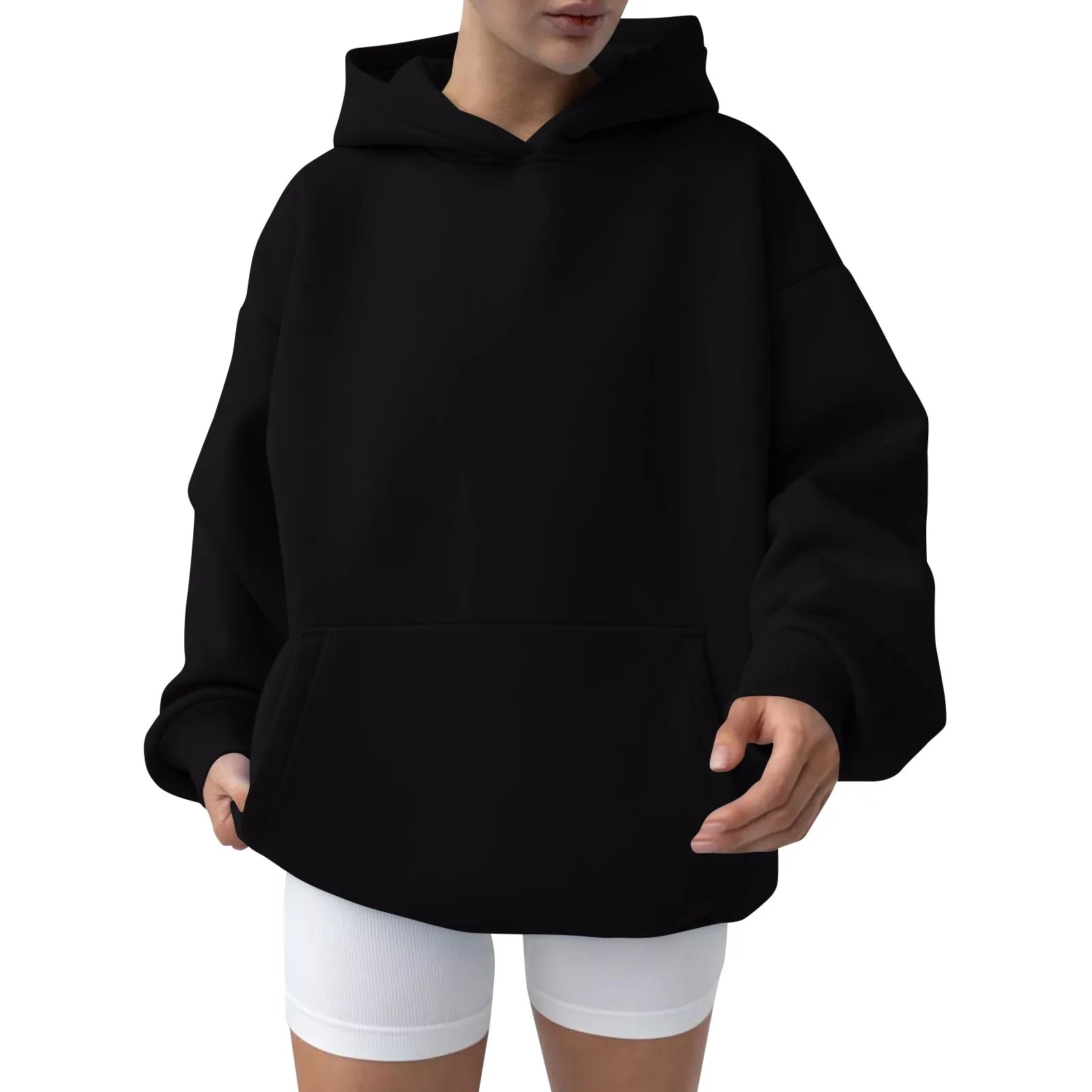 Trendy Solid Color Sports Hoodies | Fleece Sweatshirts for Men & Women | Couple Pullover for Spring & Autumn - FitZone360