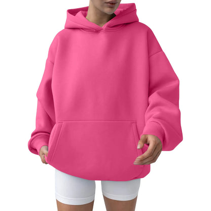 Trendy Solid Color Sports Hoodies | Fleece Sweatshirts for Men & Women | Couple Pullover for Spring & Autumn - FitZone360