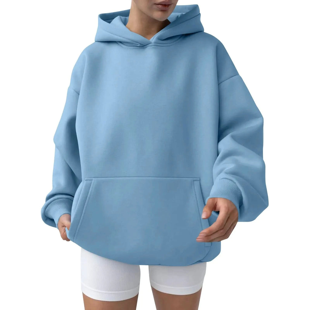 Trendy Solid Color Sports Hoodies | Fleece Sweatshirts for Men & Women | Couple Pullover for Spring & Autumn - FitZone360