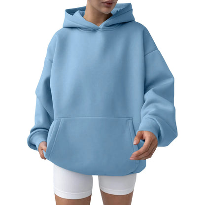 Trendy Solid Color Sports Hoodies | Fleece Sweatshirts for Men & Women | Couple Pullover for Spring & Autumn - FitZone360