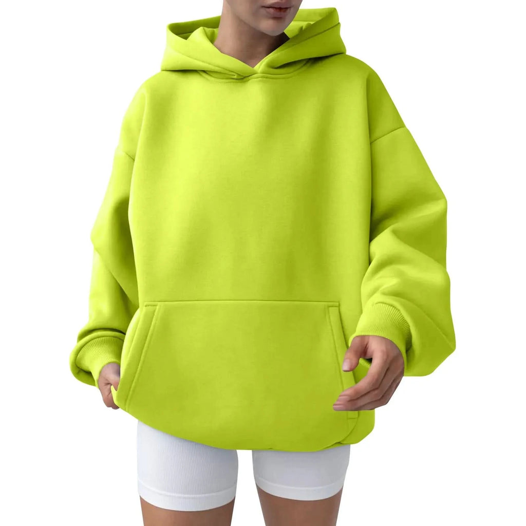 Trendy Solid Color Sports Hoodies | Fleece Sweatshirts for Men & Women | Couple Pullover for Spring & Autumn - FitZone360