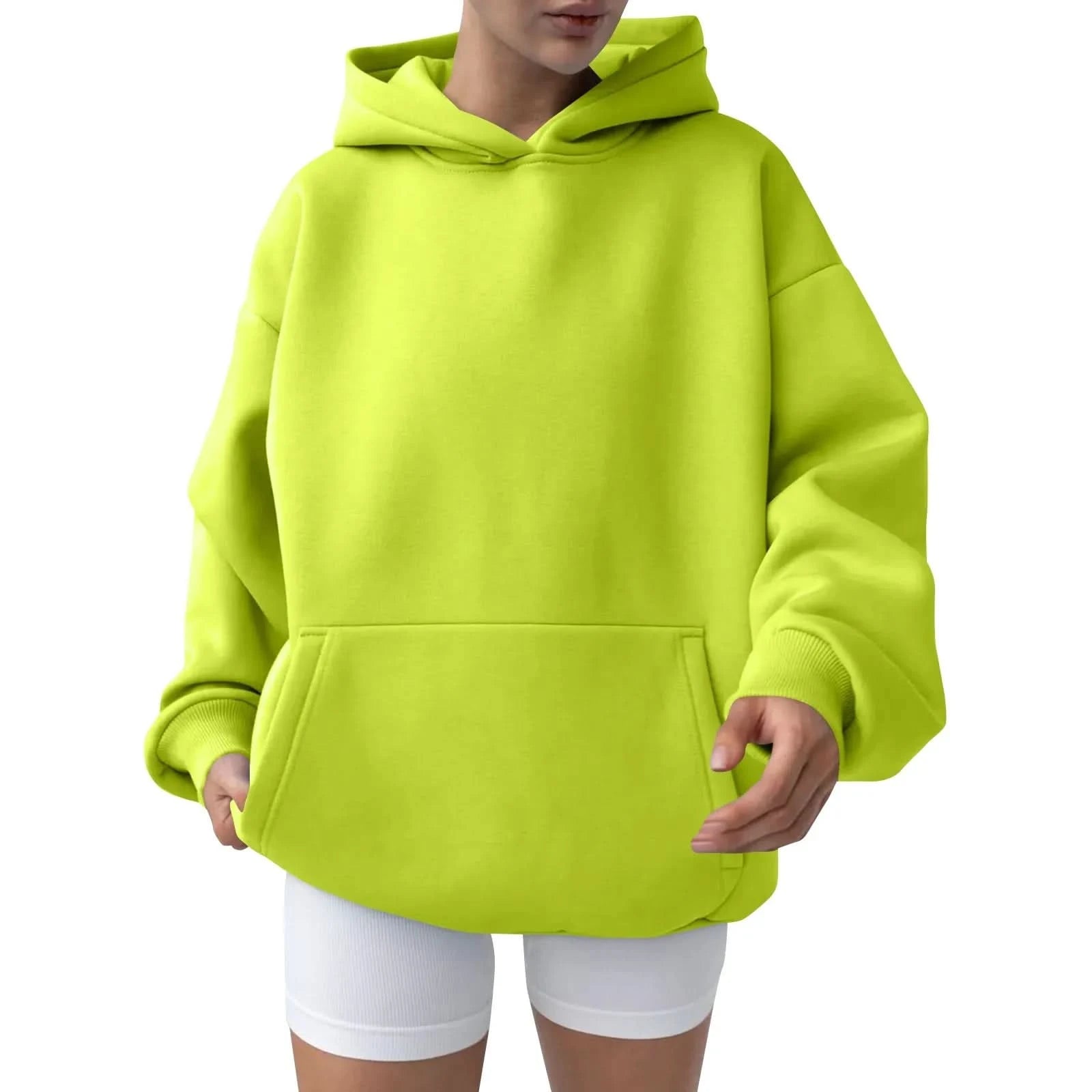 Trendy Solid Color Sports Hoodies | Fleece Sweatshirts for Men & Women | Couple Pullover for Spring & Autumn - FitZone360