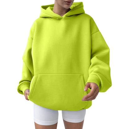 Trendy Solid Color Sports Hoodies | Fleece Sweatshirts for Men & Women | Couple Pullover for Spring & Autumn - FitZone360