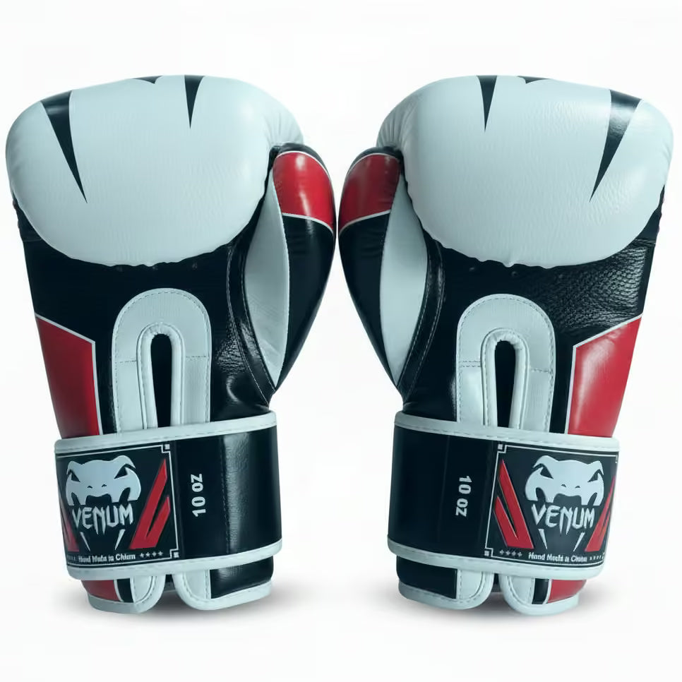Pair of Venum boxing gloves on a white background