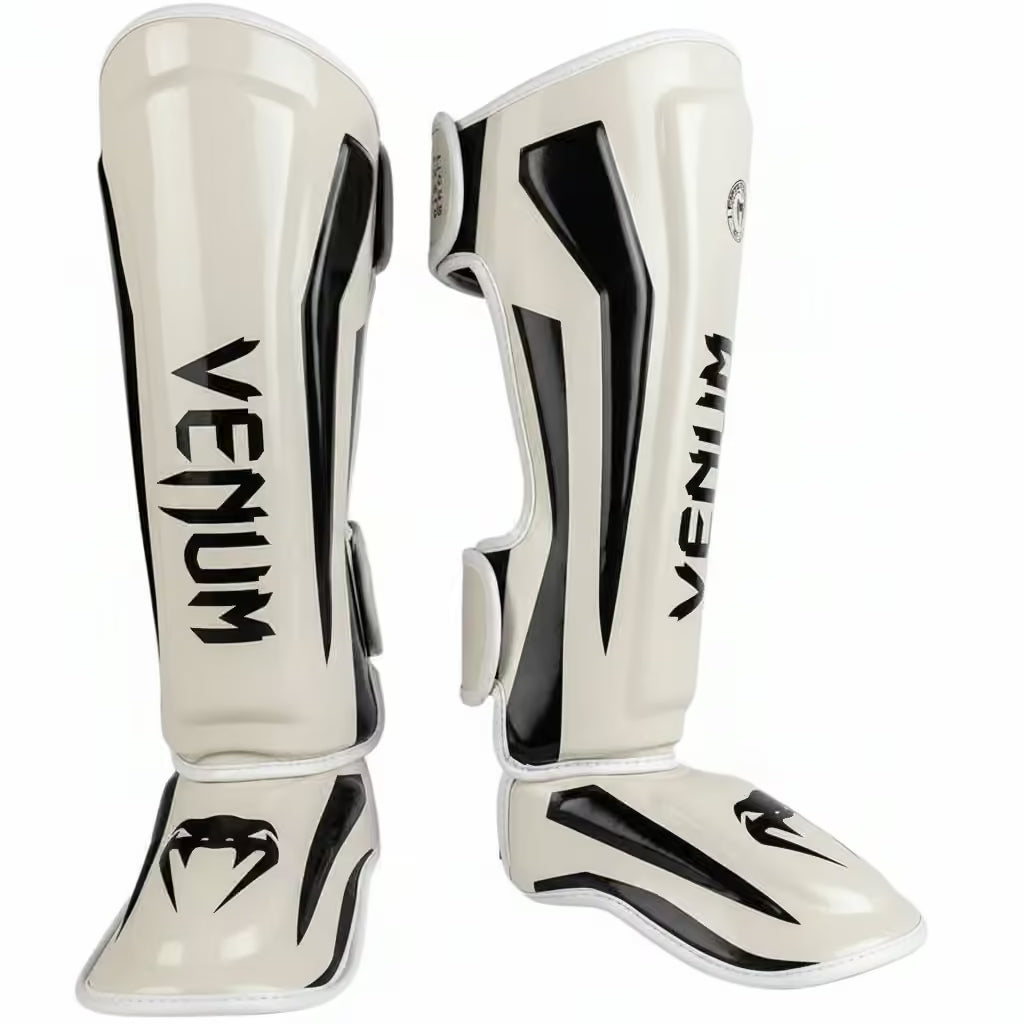 Venum Muay Thai Shin Guards – Black & Gold | Premium Shin & Instep Protection