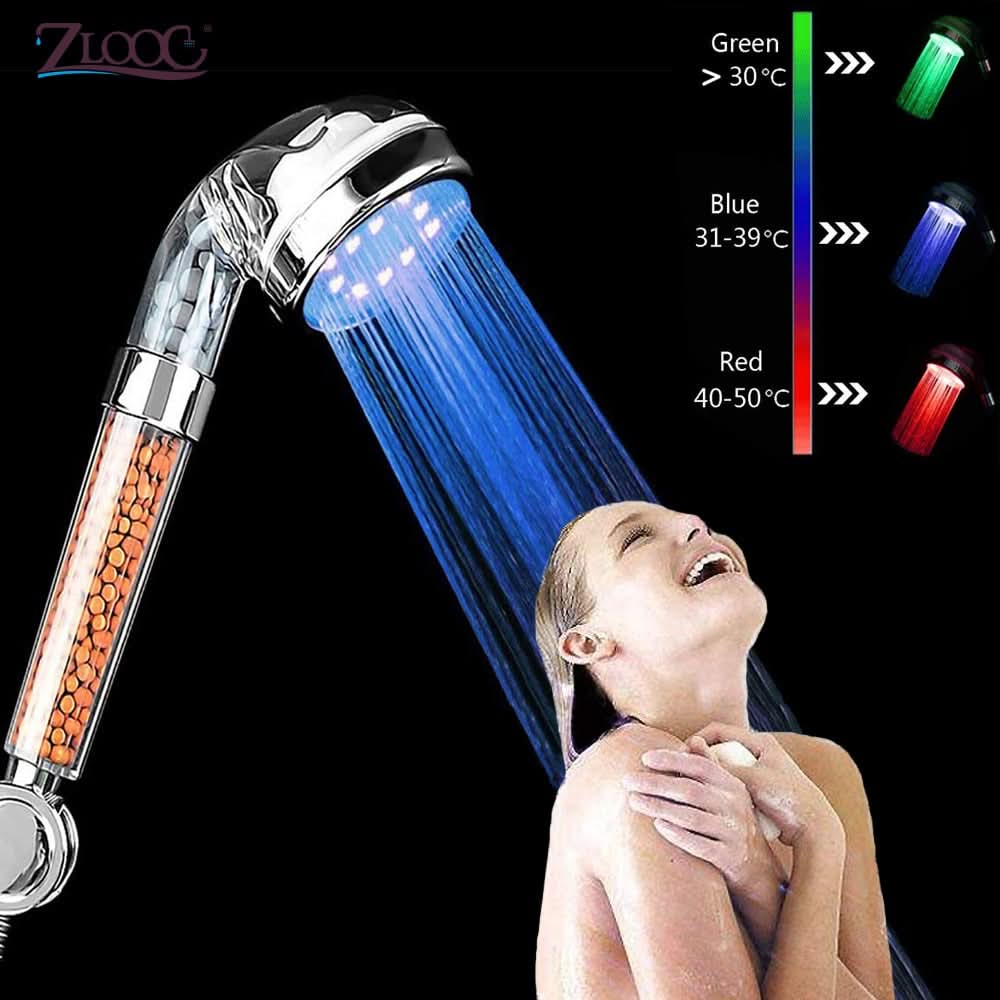 LED Mineral Spa Shower Head | Eco-Friendly, Water-Saving & Spa-Like Experience 🌈🚿 - FitZone360