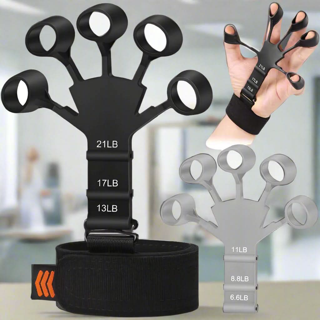 Adjustable Finger Gripper | 6 Resistance Levels | Hand & Grip Strength Trainer - FitZone360